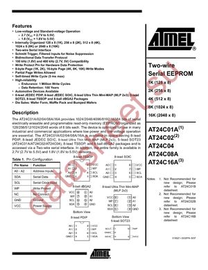 AT24C01A-10SI-1.8 SL383 datasheet  